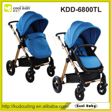 China Baby Stroller Manufacturer Reversible Seat Swivel Wheels with Suspension Removable Armrest Large Storage Basket